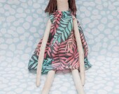 Rag Doll with Seaweed Print Dress