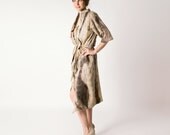 Brown felted coat, natural eco friendly coat summer fashion white boho fashion, custom size