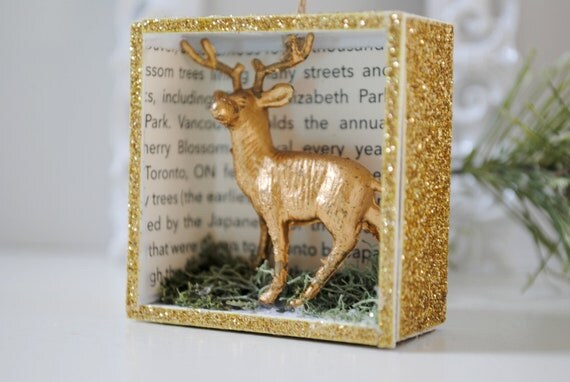 Deer ornament. Diorama. Woodland decoration Il_570xn