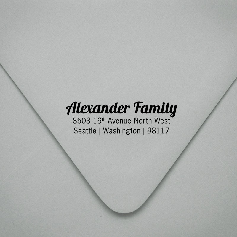 Wood Handle Return Address Stamp - Custom - Personalize for holidays, weddings, showers and more