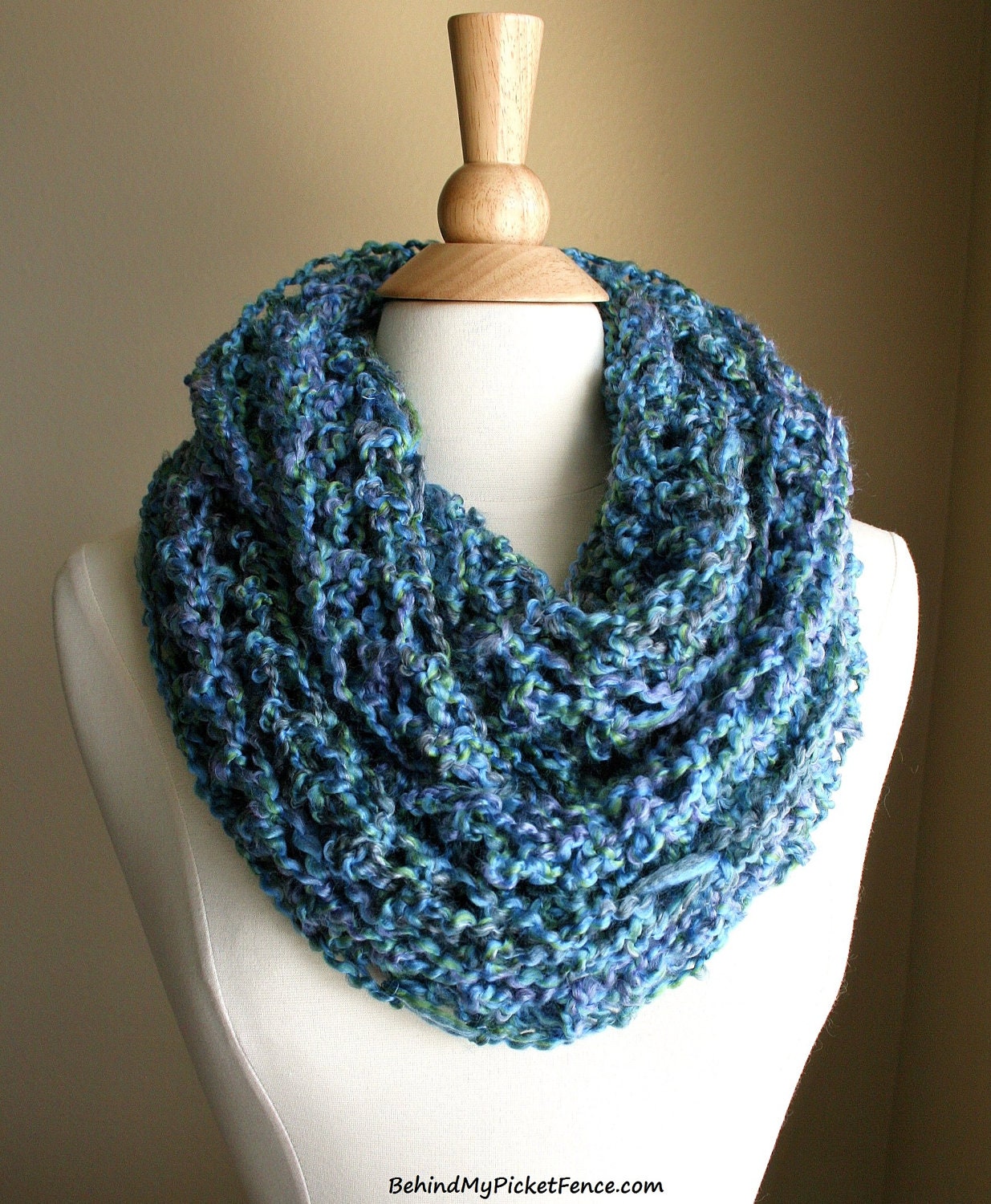 Sale - BEACHCOMBER INFINITY Scarf  - Warm, soft & stylish scarf rich in texture - Ocean Blue