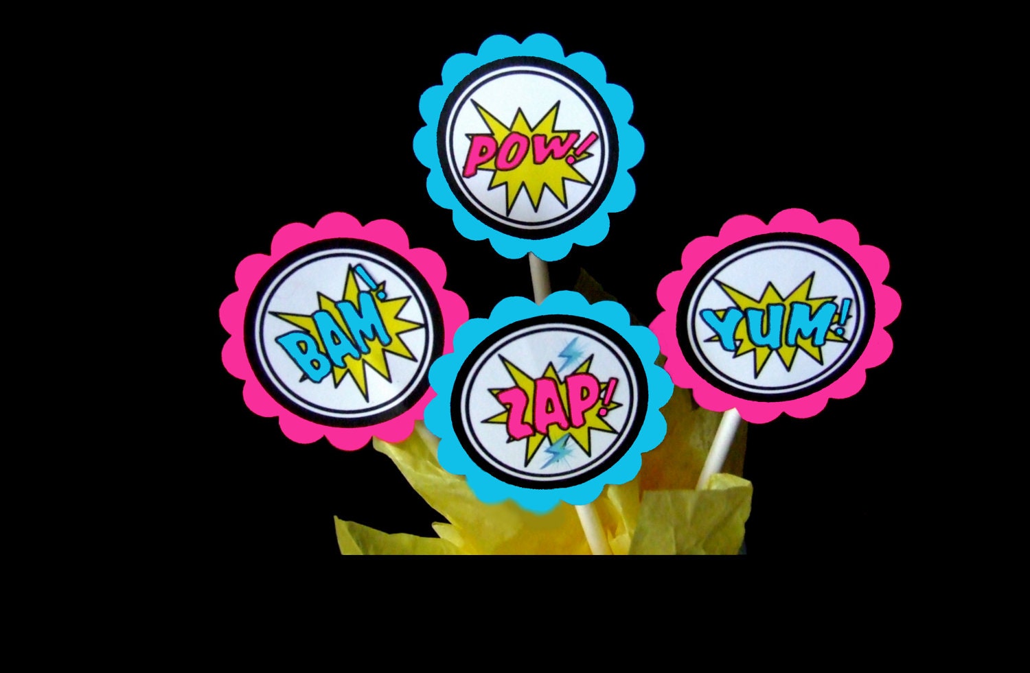 INSTANT DOWNLOAD - Printable SuperGirl Cupcake Toppers & Favor Tags - Superhero Birthday Il_170x135