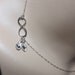 Infinity necklace - Sterling silver - Personalized - Hand stamped - Initials - sideways - Bridal jewelry- eternal Love - forever - Gift-
