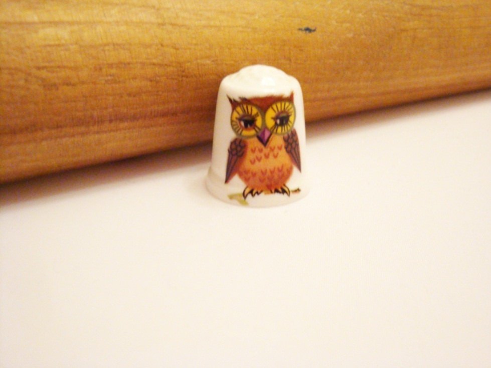 Cute Vintage Owl Thimble - RaisinFoot