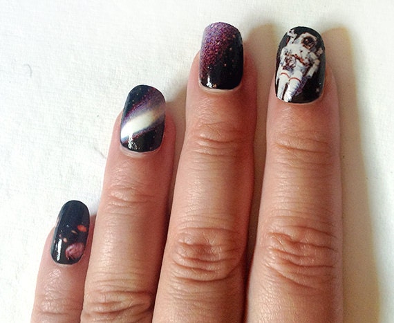 Nail Decals Space is the Place for Galaxy Nails