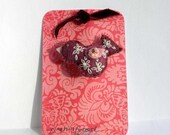 Handmade Felt Brooch Pin - Little Sugarplum Bird