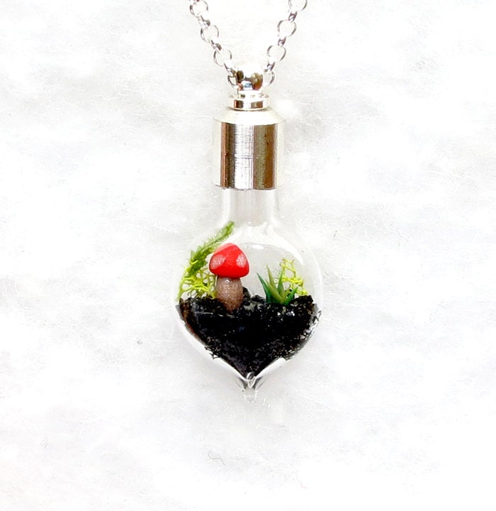 Terrarium Necklace, Lost World.  Handmade Pendant