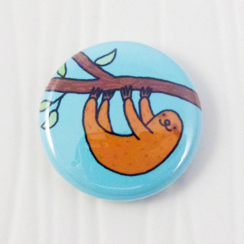 Tree Sloth Button
