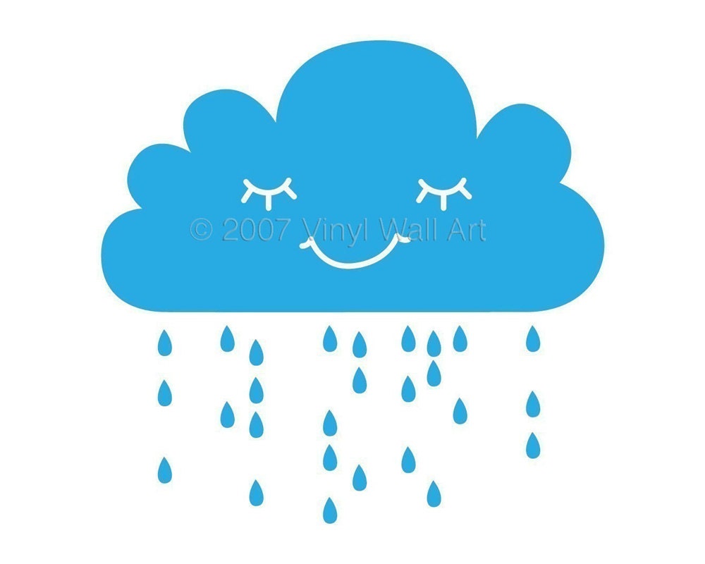 Rain Cloud Wall Decal MEDUIM