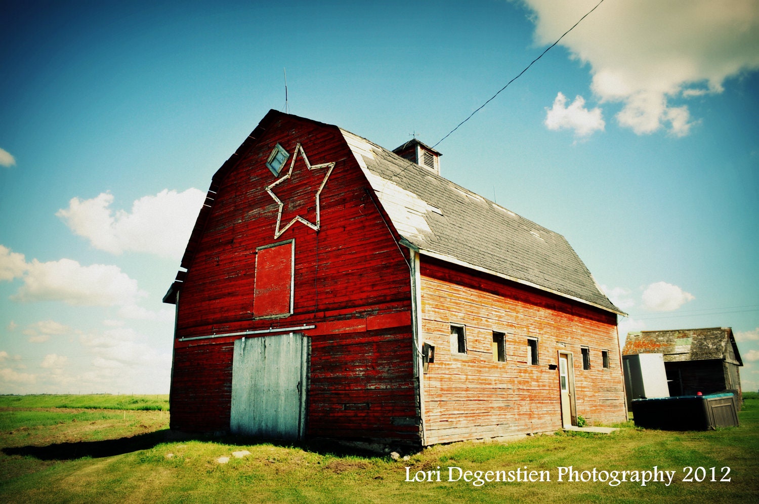 The Red Barn Photo, 4x6 Print, Saskatchewan Landscape