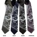 Cancer Zodiac necktie. Night sky constellation tie. Star chart men's tie. Silver crab print. Your choice of microfiber tie colors.