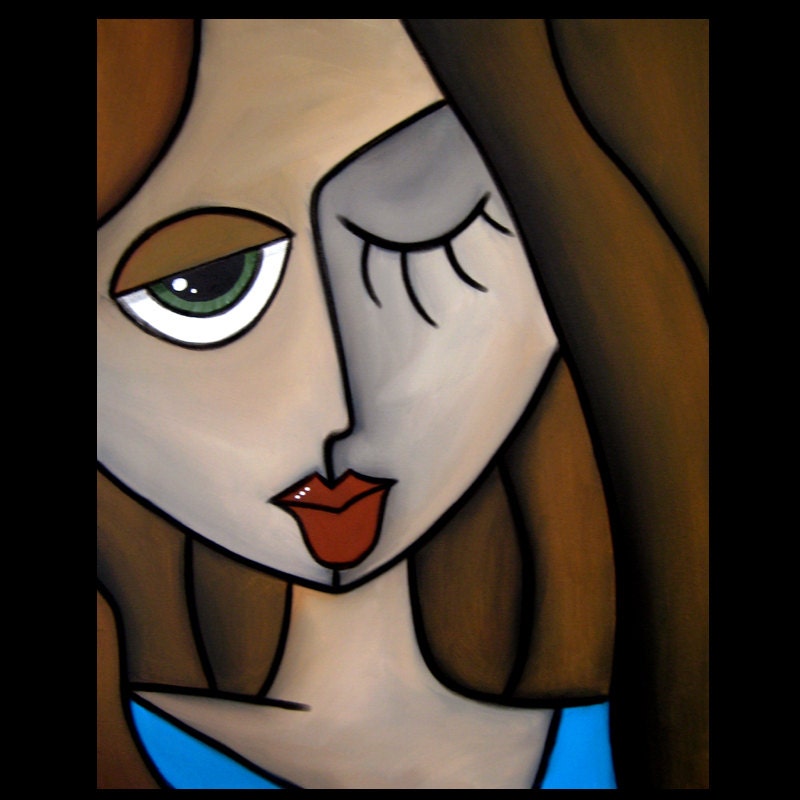 Blind Faith - Original Large Abstract Contemporary Modern Expressionism Nude POP Art Painting by Fidostudio