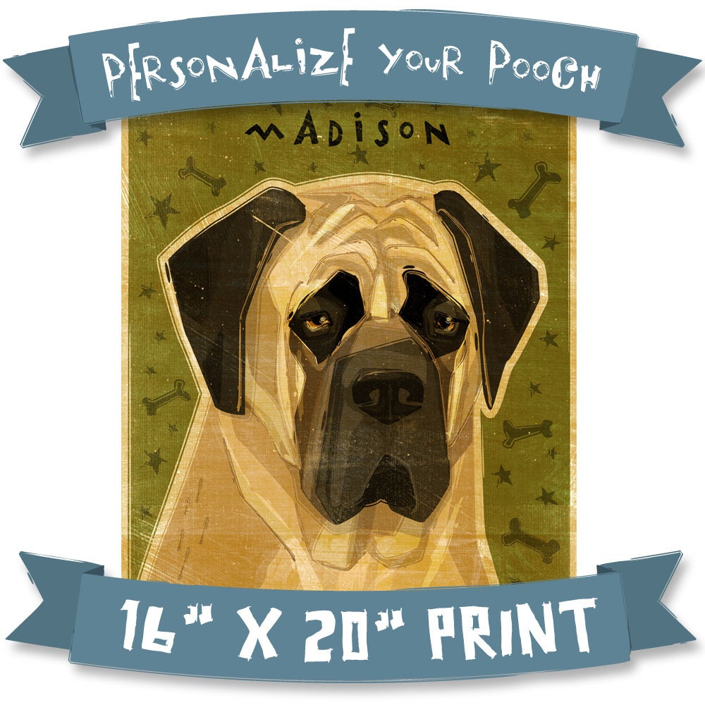 Personalized Dog Art - Personalize Your Pooch -  Print - 16 in x 20 in - Not Portrait - Whimsical Dog Art Print - Dog Wall Decor - Dog Print