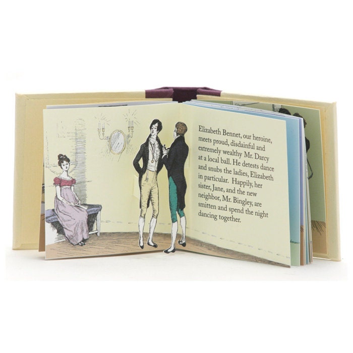 Miniature Book, P&P, Jane Austen's Pride and Prejudice in a much abridged, pop-up version, a miniature artist's book