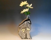 SALE  Porcelain Art Nouveau Inspired Lady Vase