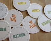 PORTLAND Letterpress Neighborhood Coasters (Pack of 10)
