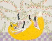 Sweetest Fruit - limited edition fox print - giclee