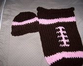 Newborn Football Cocoon & Cap photo Prop in Pink