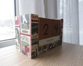 Perpetual Wooden Block Calendar - Baseball Players
