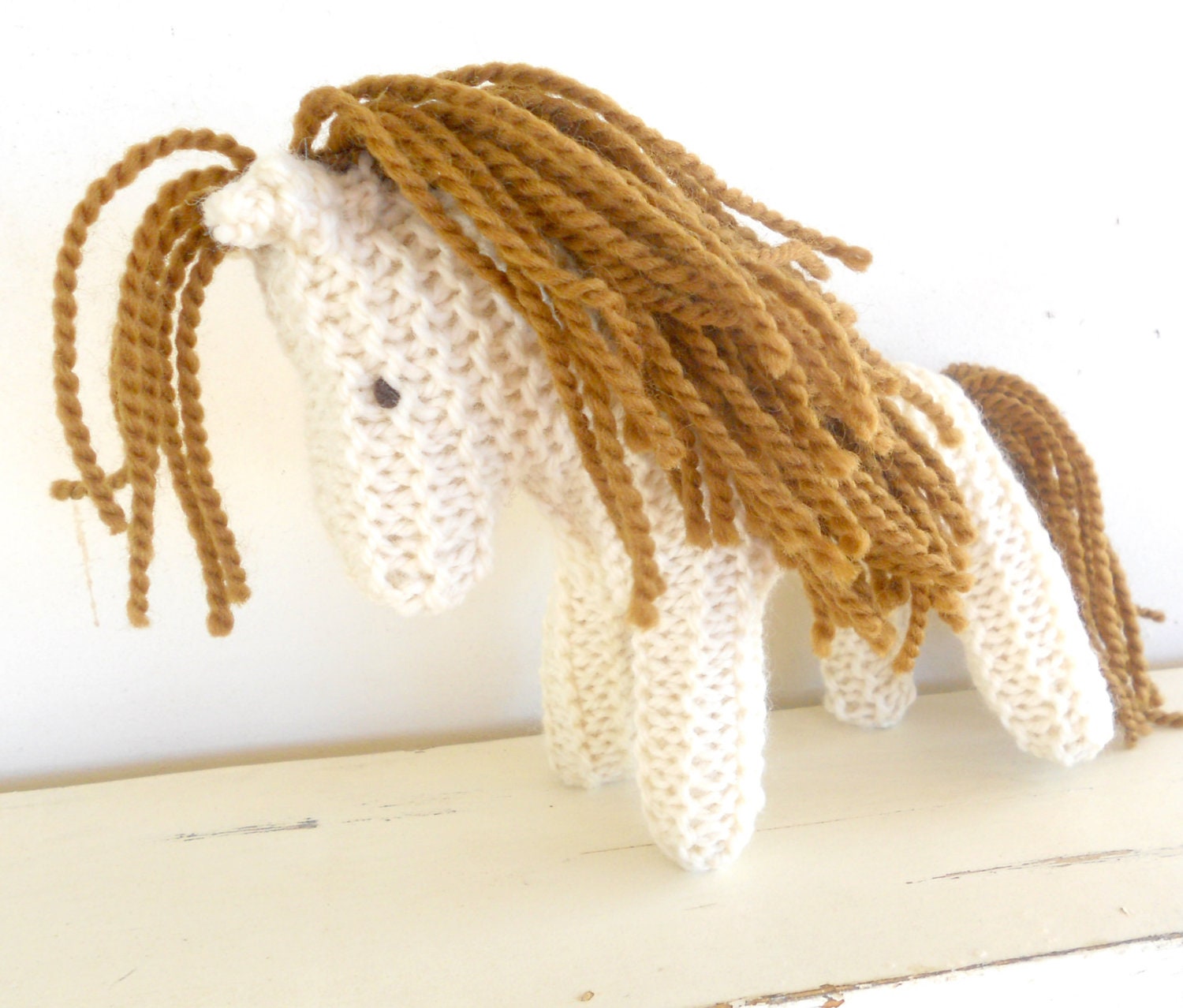 Eco Kids Toy, Earth Pony, Waldorf Toy, Stuffed Animal Horse, natural and eco friendly, Organic