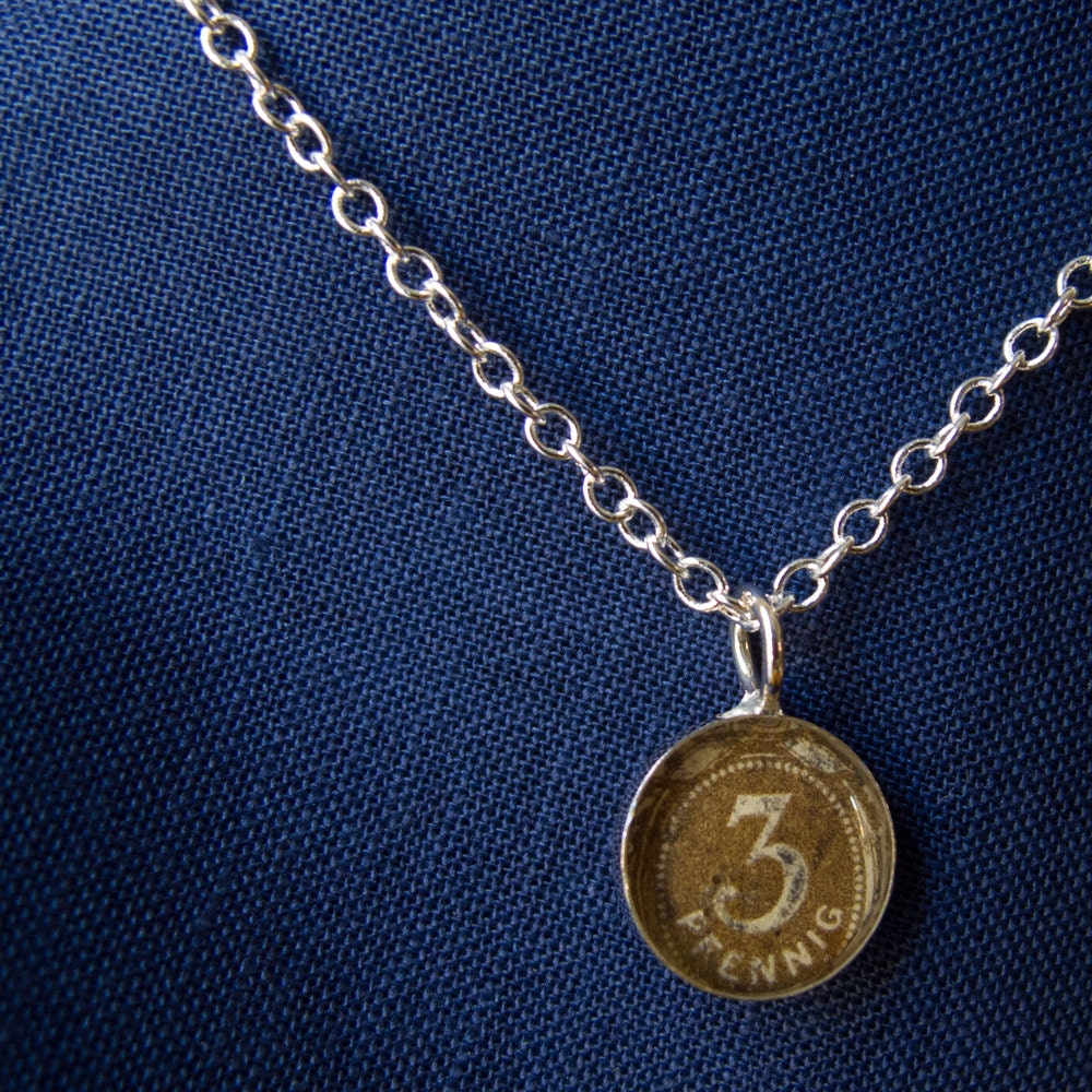 German Postage Stamp Necklace - Small