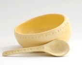 Salt Cellar and Spoon - Yellow