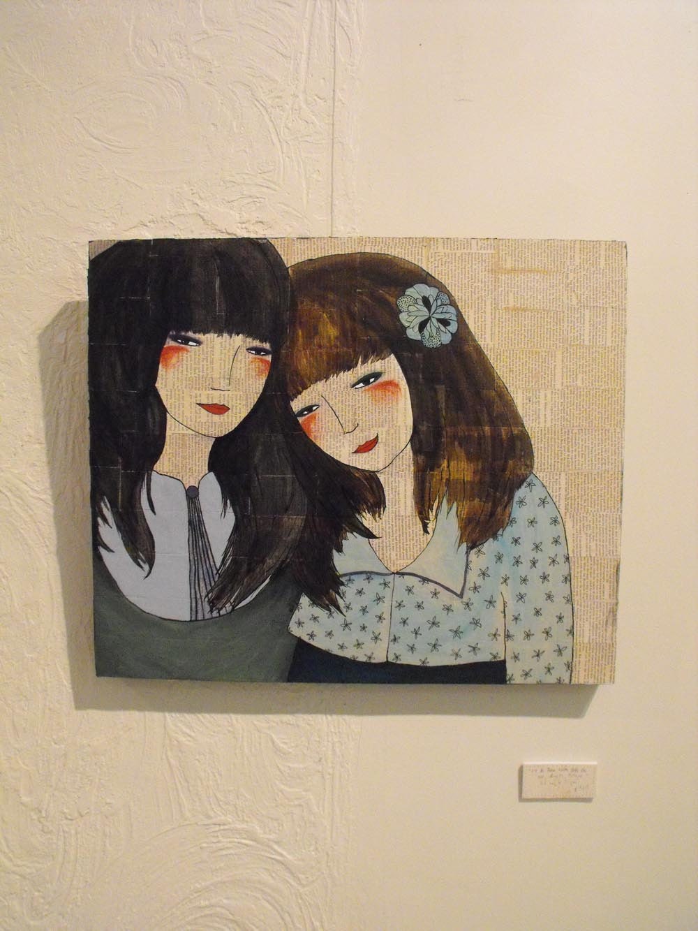 You Are A Designer Shade - original canvas painting of two best friends