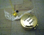 Compass Necklace Follow Your Heart with Flair Golden