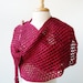 SAMPLE SALE Women Fashion Accessories - Knit Wrap - Linen Blend Knit Shawl Scarf - Raspberry Red