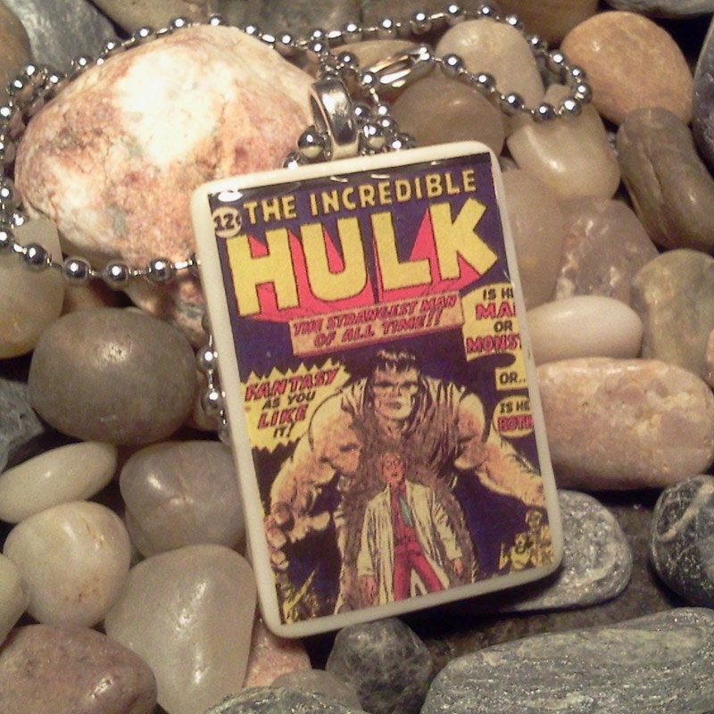 Incredibke Hulk Vintage Comic Pendant