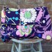Extra Large Blue Diaper Bag - Amy Butler Midnight Garden - Adjustable Strap - Key Fob - 6 pockets - Flap