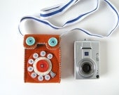 NEW: 70s "Hot Line" Phone Camera Case No.2 (orange)