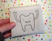 Screenprinted Tooth Purse