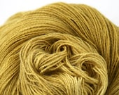 Hand Dyed Angora Silk Laceweight Yarn 435yds 50g Straw into Gold