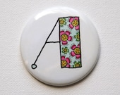Pocket Mirror - Letter A Pocket Mirror