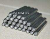 Modern Handwriting Metal UPPERCASE 3mm alphabet stamp set - comparable to Bradley