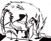 Zombie Rat Ink Sketch