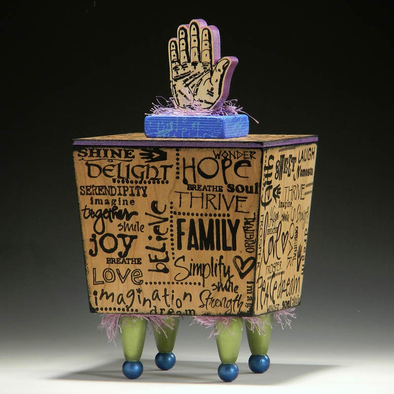 Box, Home Decor Hand, Alchemy Rubber Stamp, Handmade Box, Wood Box, Art Box,