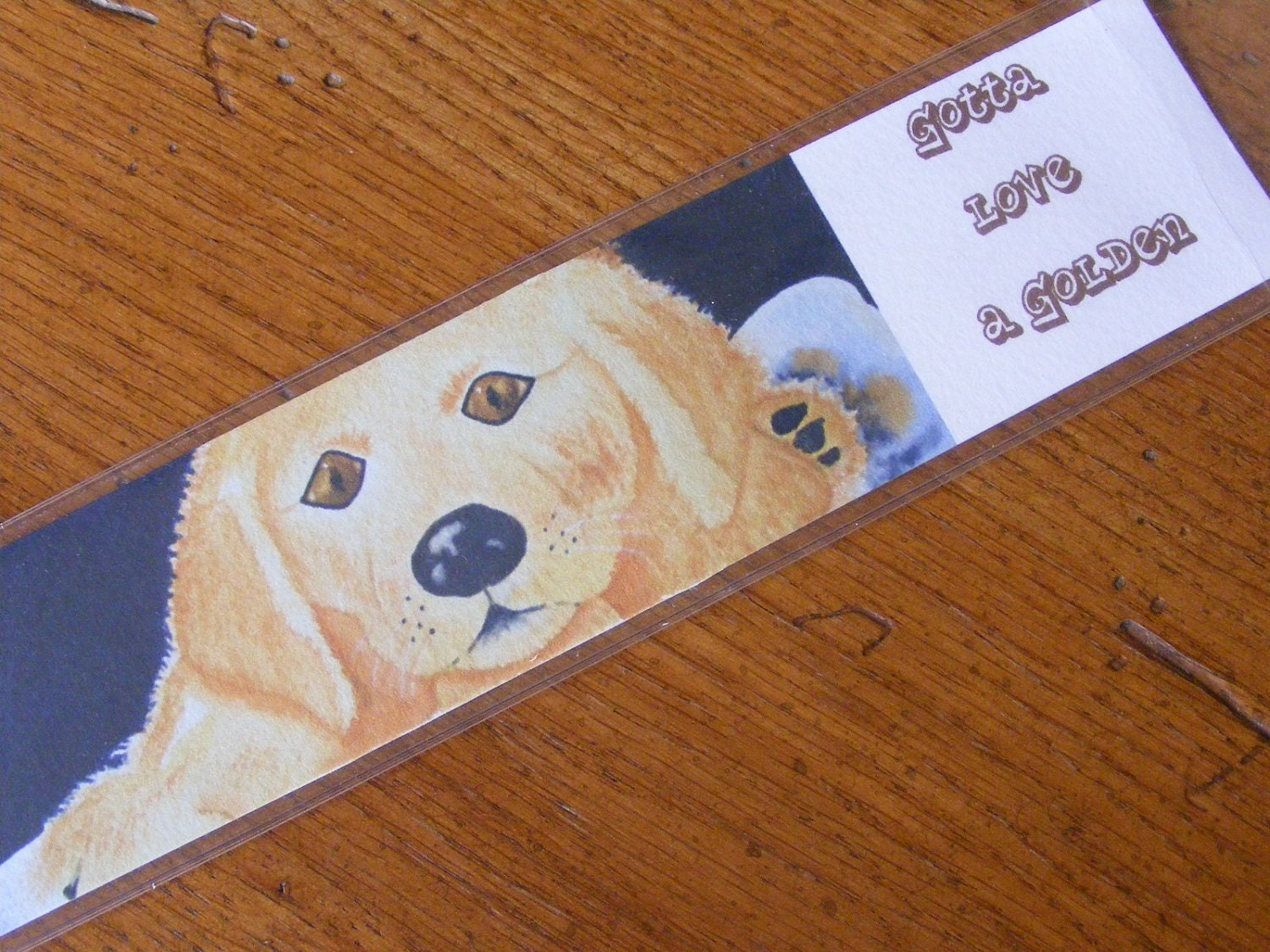 Golden Retriever Puppy Dog Bookmark-Gotta Love a Golden-Art Print-FREE shipping in the USA