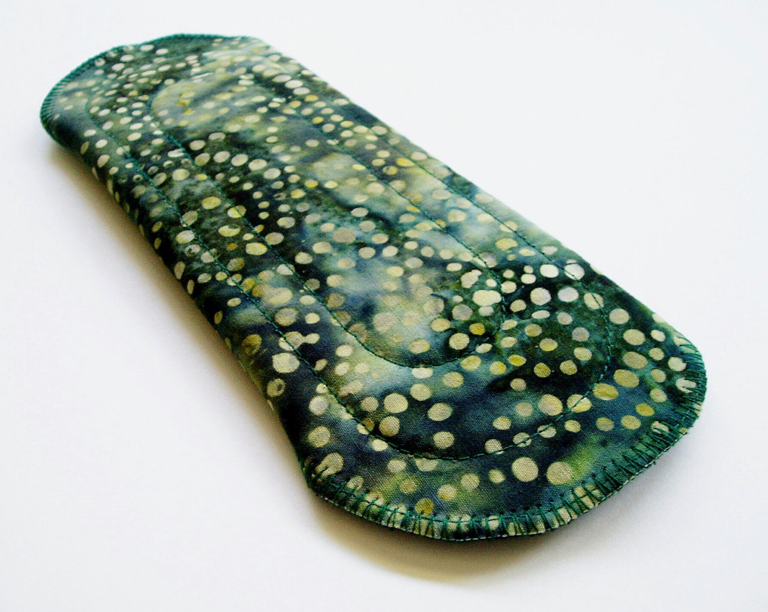 9" Cotton Regular Cloth Menstrual Pad - Neptune Batik Green