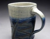 Twisted Stoneware Mug - Blue & White