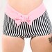 CONFECTION Retro Stripes High Waist Bottom With Pink Bow Sizes S, M, L, XL