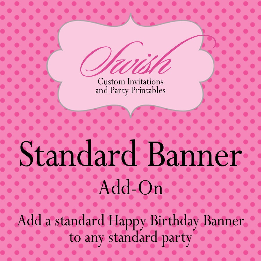 Add a standard banner to any standard party Il_570xn