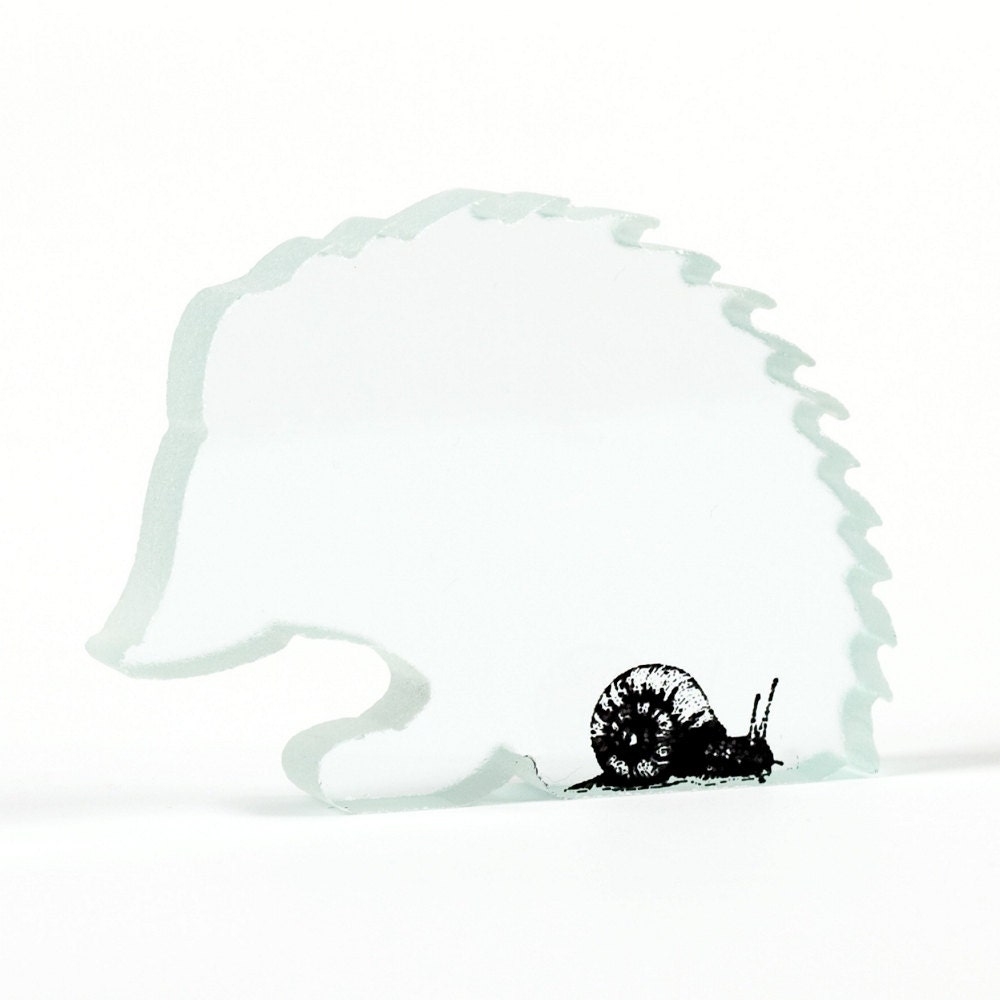Snail Hedgehog Glass Sculpture
