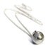 Silver Ball Locket Necklace - Round Ball Sphere Locket