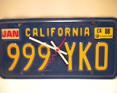 California License Plate Clock