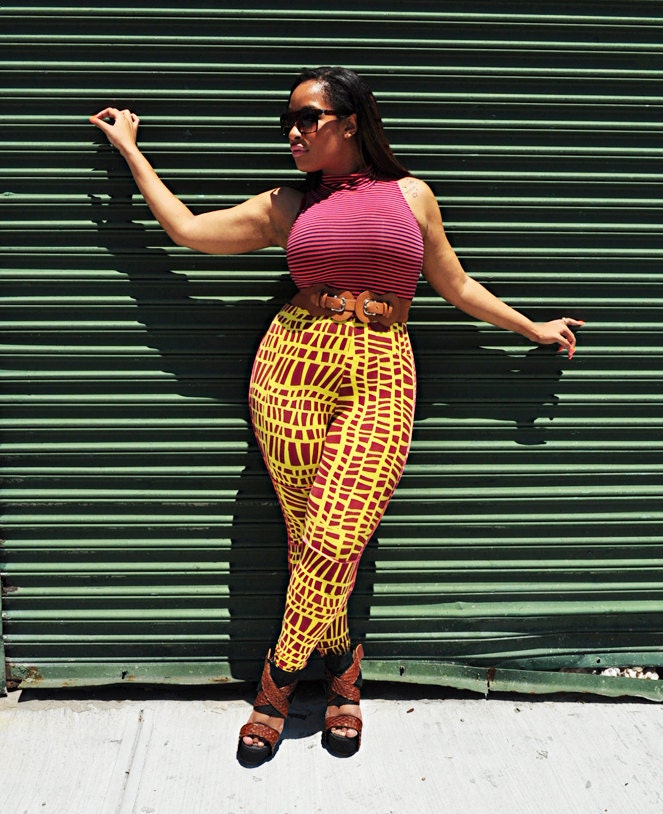 Pink Giraffe Leggings PLUS SIZE