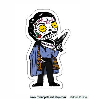 Lando Calavera Die Cut Vinyl Sticker