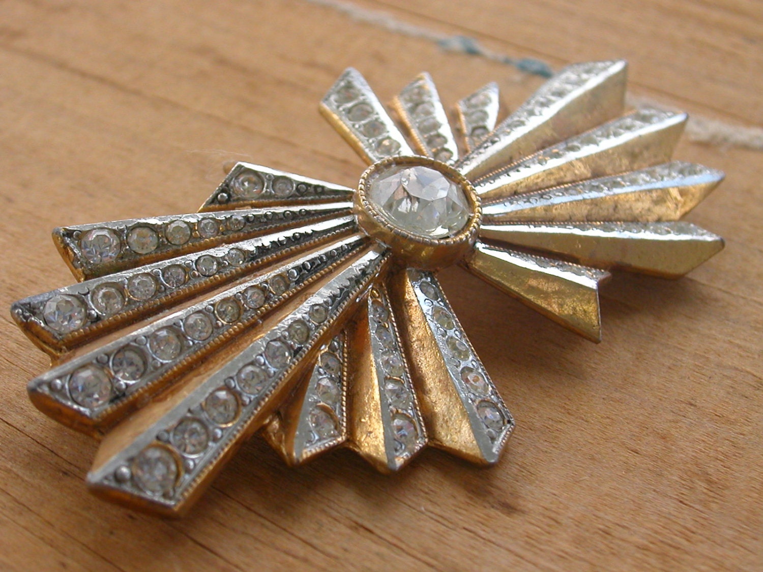 Art Deco Style Starburst Brooch