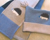 Cashmere Hedgehog Scarf - boy or girl - made from upcycled cashmere sweaters. Hat included. Your colors - Made to Order